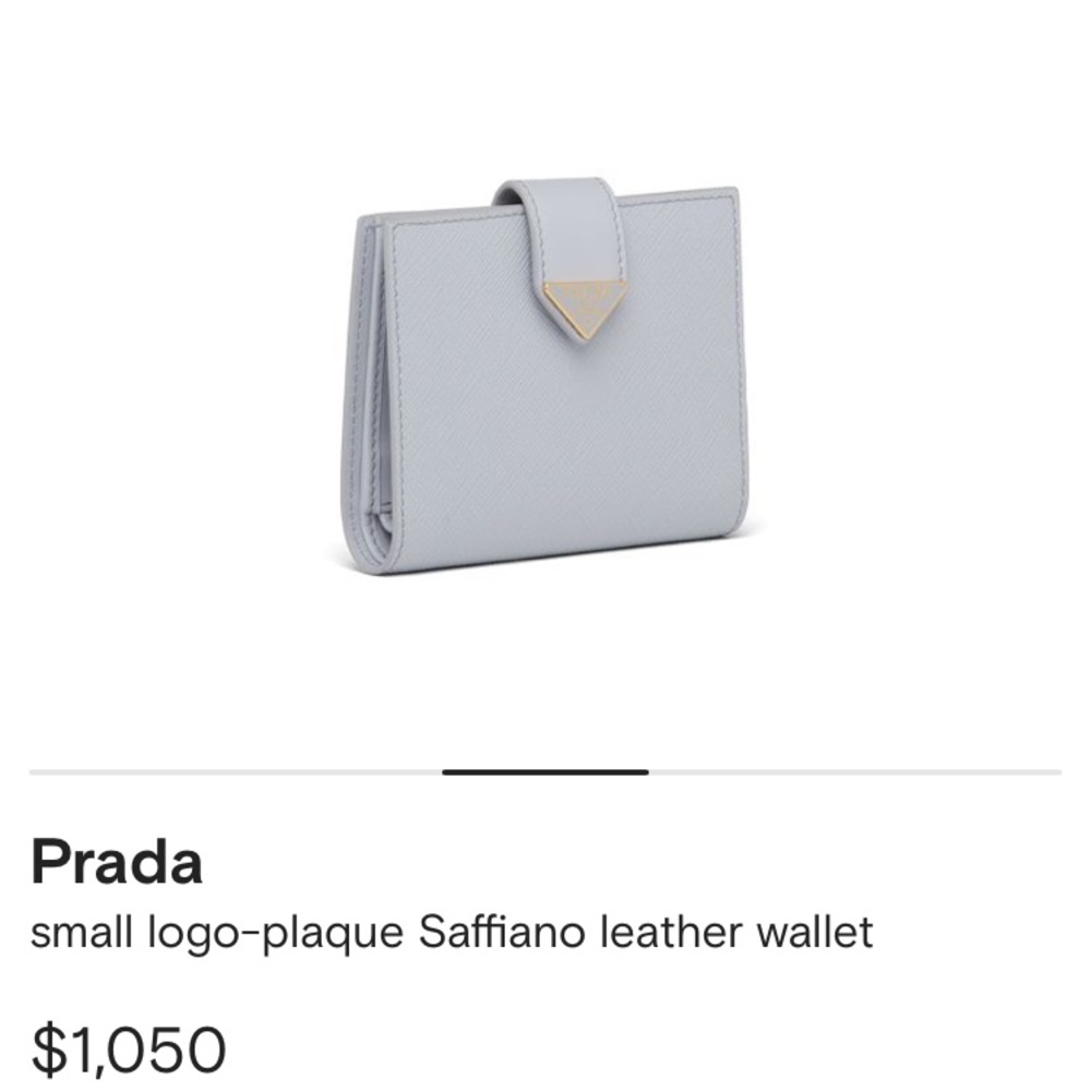 Prada blue Leather Wallet